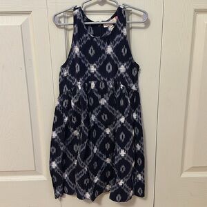 Pink chicken navy sleeveless dress size 7Y